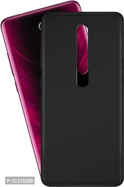 ROYALBASE Back Cover for Oppo Reno 12 Pro 5G IP Black Grip Case Silicon Pack of 1