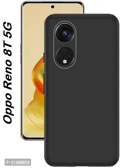 Back Cover for Oppo Reno 8T 5G Oppo Reno 8T Black Camera Bump Protector Silicon Pack of 1-thumb0