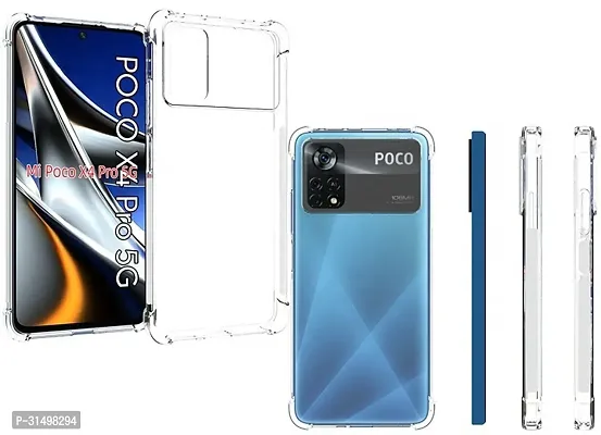 ROYALBASE Back Cover for POCO X4 PRO 5G Transparent Grip Case Silicon Pack of 1