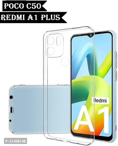 Back Cover for POCO C50  REDMI A1 PLUS Transparent Camera Bump Protector Silicon Pack of 1-thumb0