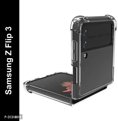 ROYALBASE Back Cover for Samsung Galaxy Z Flip 3 Samsung Z Flip 3 Transparent Grip Case Silicon Pack of 1