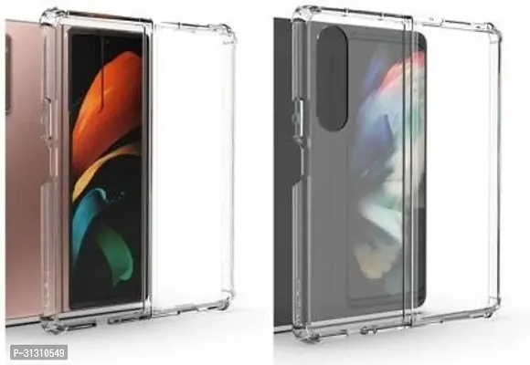 ROYALBASE Back Cover for Samsung Galaxy Z Fold 3 Samsung Galaxy Z Fold 3 Transparent Grip Case Silicon Pack of 1-thumb0