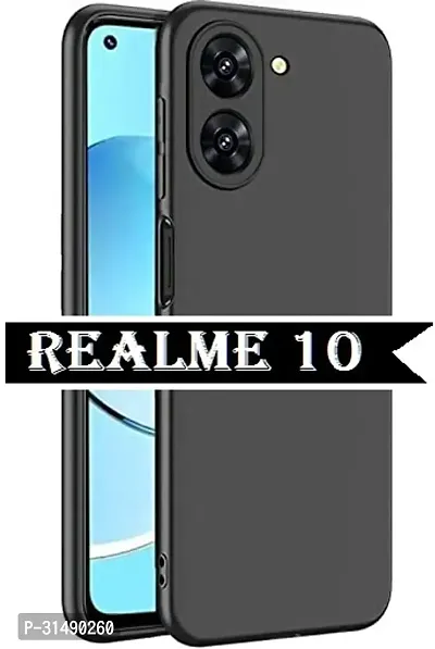 Back Cover for Realme 10  Realme 10 4G Black Camera Bump Protector Silicon Pack of 1