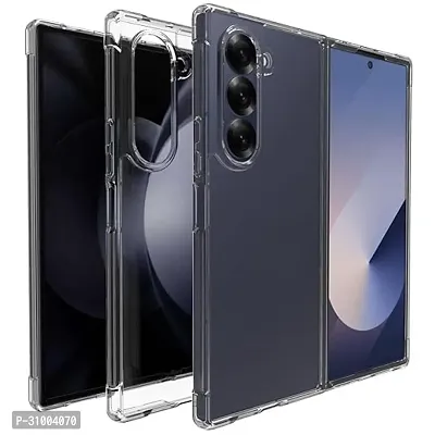 CASEHUNT Back Case Cover for Samsung Galaxy Z Fold 6 Bumper Flexible Shockproof Camera Protection Cushioned Edges Mobile CoverBlackBM-thumb0