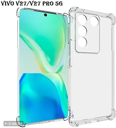 ROYALBASE Back Cover for Vivo V27 5G Vivo V27 Pro 5G Transparent Camera Bump Protector Silicon Pack of 1-thumb0