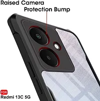 ROYABASE Back Cover for Redmi 13C 5G ip Black Grip Case Silicon Pack of 1-thumb2