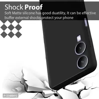 Back Cover for Vivo Y28 5G Vivo Y28 Black Camera Bump Protector Silicon Pack of 1-thumb3