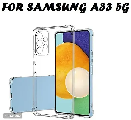 ROYALBASE Back Cover for Samsung Galaxy A33 5G Transparent Grip Case Silicon Pack of 1-thumb0