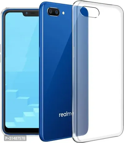 Back Cover for Realme C1 Transparent Grip Case Silicon Pack of 1-thumb0