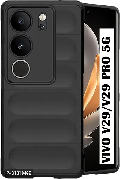 ROYALBASE Back Cover for Vivo V29 5G Vivo V29 Pro 5G MG Black Camera Bump Protector Pack of 1-thumb0