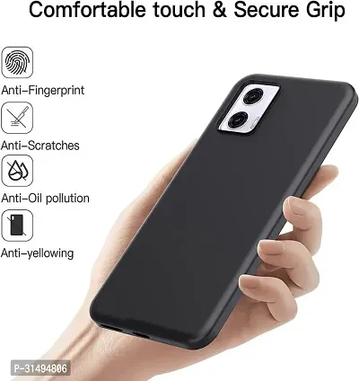 ROYALBASE Back Cover for MOTOROLA G34 5G Black Matte Finish Silicon Pack of 1-thumb5