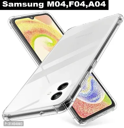 ROYALBASE Back Cover for Samsung Galaxy F04 M04  A04 Transparent Camera Bump Protector Silicon Pack of 1-thumb0