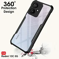 ROYABASE Back Cover for Redmi 13C 5G ip Black Grip Case Silicon Pack of 1-thumb1