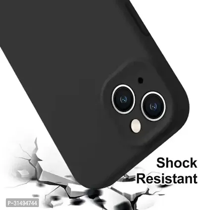 Back Cover for Apple iPhone 15 Plus Black Camera Bump Protector Silicon Pack of 1-thumb4