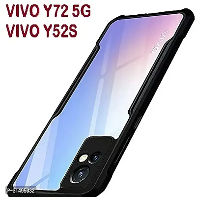 ROYALBASE Back Cover for Vivo Y52SVivo Y72 5G Black Camera Bump Protector Silicon Pack of 1-thumb0