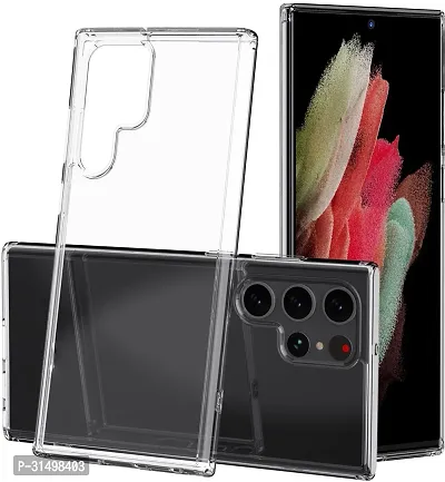 ROYALBASE Back Cover for Samsung Galaxy S22 Ultra 5G Transparent Silicon Pack of 1-thumb0