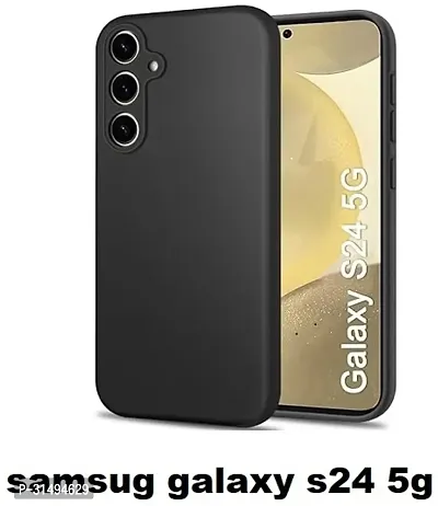 Back Cover for Samsung Galaxy S24 5G Samsung Galaxy S24 Black Camera Bump Protector Silicon Pack of 1-thumb0