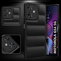 ROYALBASE Back Cover for Moto G54 5G PUF Black Grip Case Silicon Pack of 1-thumb3