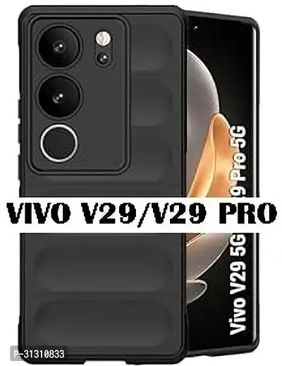 ROYALBASE Back Cover for Vivo V29 5G Vivo V29 Pro 5G MG Black Camera Bump Protector Pack of 1-thumb0