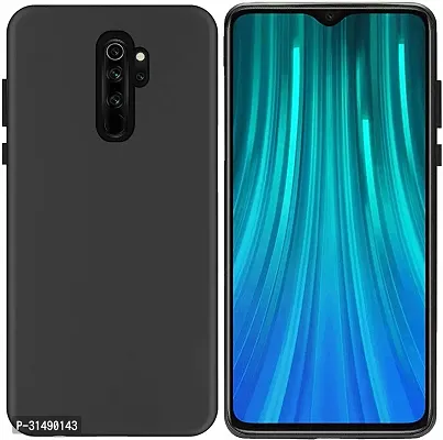 Back Cover for Redmi Note 8 Pro Black Grip Case Silicon Pack of 1-thumb0