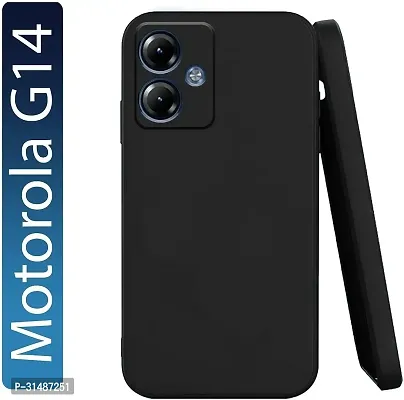 Back Cover for MOTOROLA g14 5G Black Grip Case Silicon Pack of 1-thumb0