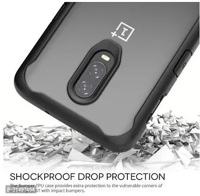 ROYALBASE Back Cover for OnePlus 6T Black Grip Case Pack of 1-thumb3