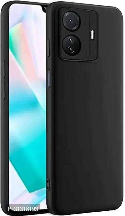 ROYALBASE Back Cover for Vivo T1 Pro 5G IQOO Z6 Pro 5G Black Grip Case Silicon Pack of 1