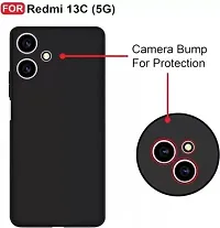 Back Cover for Redmi 13c 5G Black Camera Bump Protector Silicon Pack of 1-thumb1