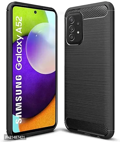 Back Cover for Samsung Galaxy A52 5G Black Grip Case Pack of 1