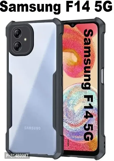 ROYALBASE Back Cover for Samsung Galaxy F14 5G Black Shock Proof Silicon Pack of 1-thumb0