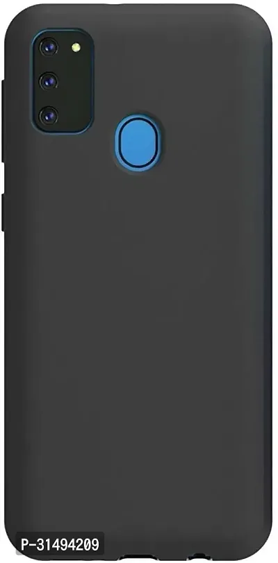 Back Cover for Samsung Galaxy M30s Black Grip Case Silicon Pack of 1-thumb0