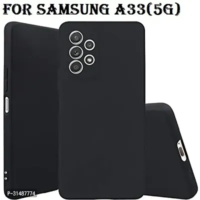 Back Cover for Samsung Galaxy A33 5G Black Grip Case Silicon Pack of 1-thumb0