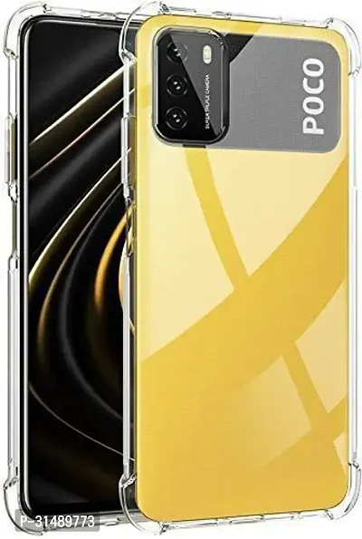 Back Cover for POCO M3 Transparent Grip Case Pack of 1-thumb0