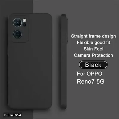 Back Cover for Oppo Reno 7 5G Black Grip Case Silicon Pack of 1-thumb2