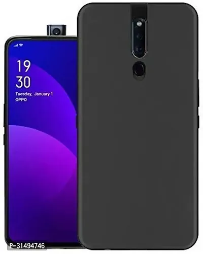 Back Cover for Oppo F11 Pro Black Grip Case Silicon Pack of 1-thumb0