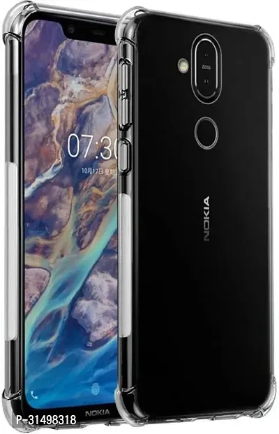 ROYALBASE Bumper Case for NOKIA 8.1 NOKIA X7 Transparent Grip Case Silicon Pack of 1-thumb0