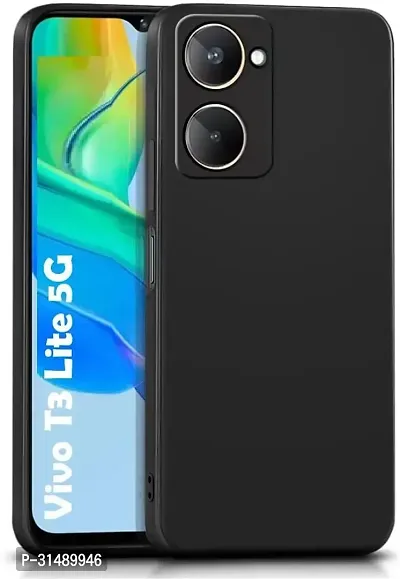 Back Cover for Vivo T3 Lite 5G CA Black Silicon Pack of 1-thumb0