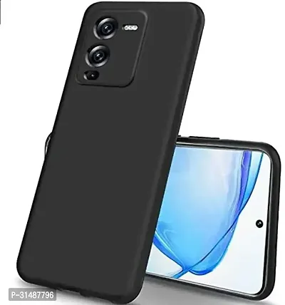 Back Cover for Vivo V25 Pro 5G Black Grip Case Silicon Pack of 1