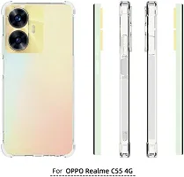 ROYALBASE Back Cover for Realme C55 Transparent Grip Case Pack of 1-thumb1