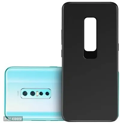 Back Cover for Vivo V17 Pro Black Shock Proof Silicon Pack of 1-thumb0