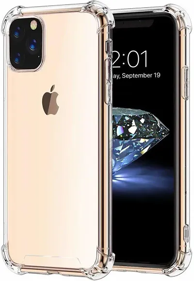 KC PRODUCTS Shock Proof Protective Soft Bumper Corners Back Case/Cover[Transparent] Compatible with iPhone 11 Pro MAX