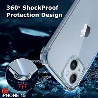 Back Cover for Apple Iphone 15 TP Transparent Shock Proof Silicon Pack of 1-thumb2