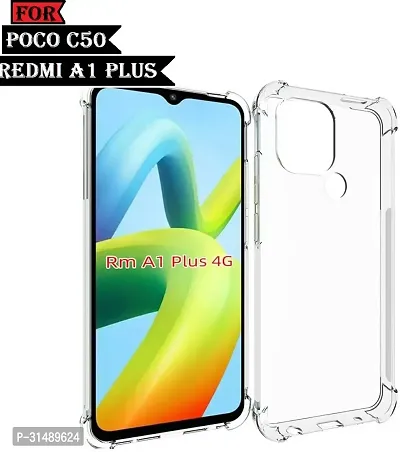 Back Cover for POCO C50  REDMI A1 PLUS Transparent Camera Bump Protector Silicon Pack of 1-thumb0