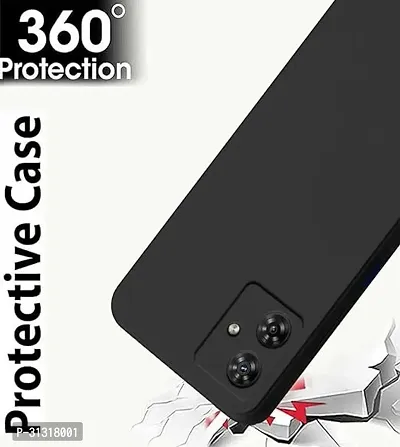 ROYALBASE Back Cover for Moto G54 5G CA Black Grip Case Silicon Pack of 1-thumb2