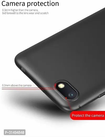 Back Cover for Mi Redmi 6A Black Grip Case Silicon Pack of 1-thumb3