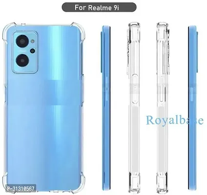 ROYALBASE Back Cover for Realme 9i Transparent Grip Case Silicon Pack of 1-thumb0