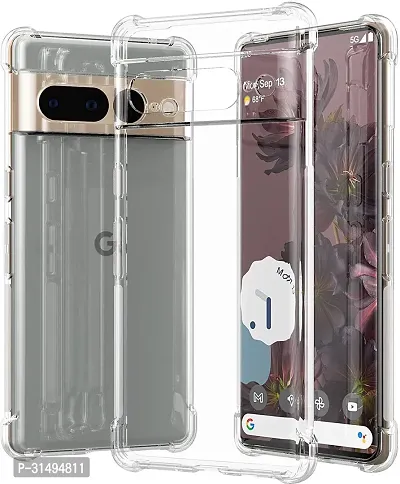 ROYALBASE Back Cover for Google Pixel 7 Pro 5G Transparent Grip Case Silicon Pack of 1-thumb0