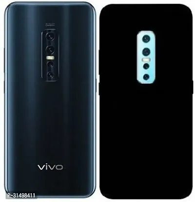 ROYALBASE Back Cover for Vivo V17 Pro Black Shock Proof Silicon Pack of 1-thumb0