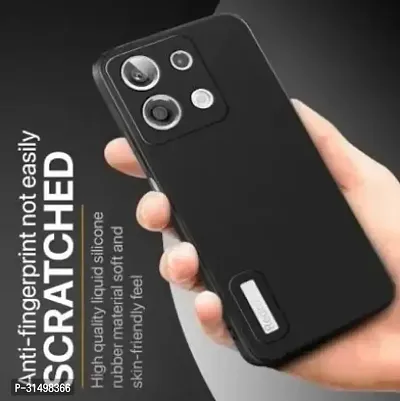 ROYALBASE Back Cover for POCO X6 Pro 5G Black Grip Case Silicon Pack of 1-thumb3