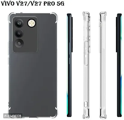 ROYALBASE Back Cover for Vivo V27 5G Vivo V27 Pro 5G Transparent Camera Bump Protector Silicon Pack of 1-thumb2